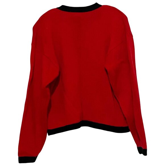 Vintage Spice of Life Scottie Dog Cardigan Womens S Military Argyle Old Money - Picture 3 of 6